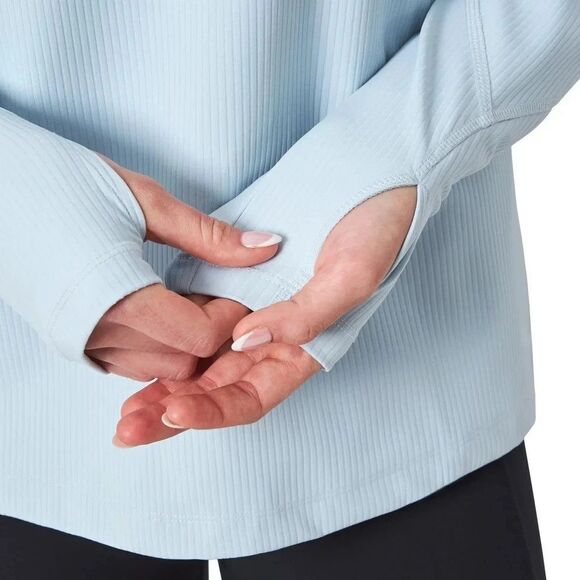 Mondetta Active Ribbed Active Top Shirt Pullover Long Sleeve Blue Womens X-Large - Picture 5 of 10